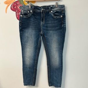 Miss Me Mid Rise Easy Skinny Jeans Size 32 with 28" Inseam